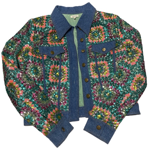 Manoush Sequin Denim Jacket - Picture 9 of 14